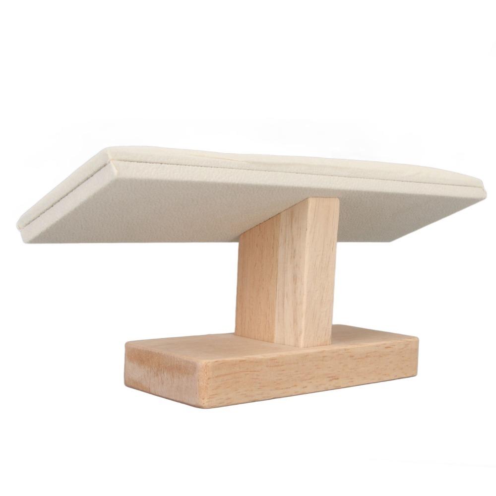 Beige Watch Display Stand Wood Jewelry Display Stand Safe T Bar Bracelet Holder For Men and Women