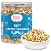 Delight Foods Bílé kokosové mukhwas 300g | Osvěžovač úst se sladkým kokosem | Trávicí svačina po jídle | Prémiová indická směs sauny a kokosu | Čerstvé
