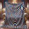 Bold Groovy Pattern Ultra Soft Bed Throw Blanket Versatile Home Accent For Coffee Shop Office Supermarket Store Display