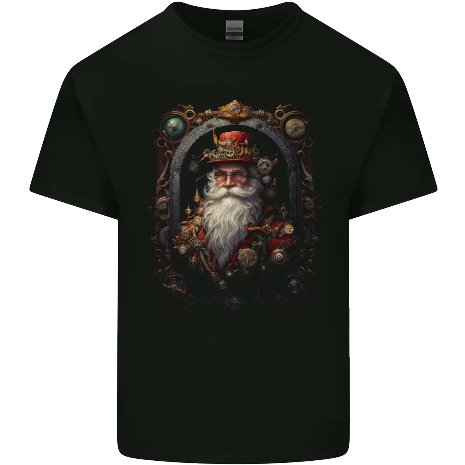 Steampunk Santa Claus Xmas Christmas Kids T-Shirt Childrens L