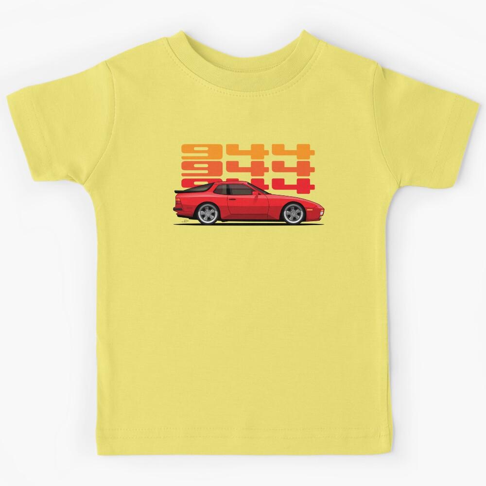 Porsche 944 Turbo Side retro illustration Kids T-Shirt 140