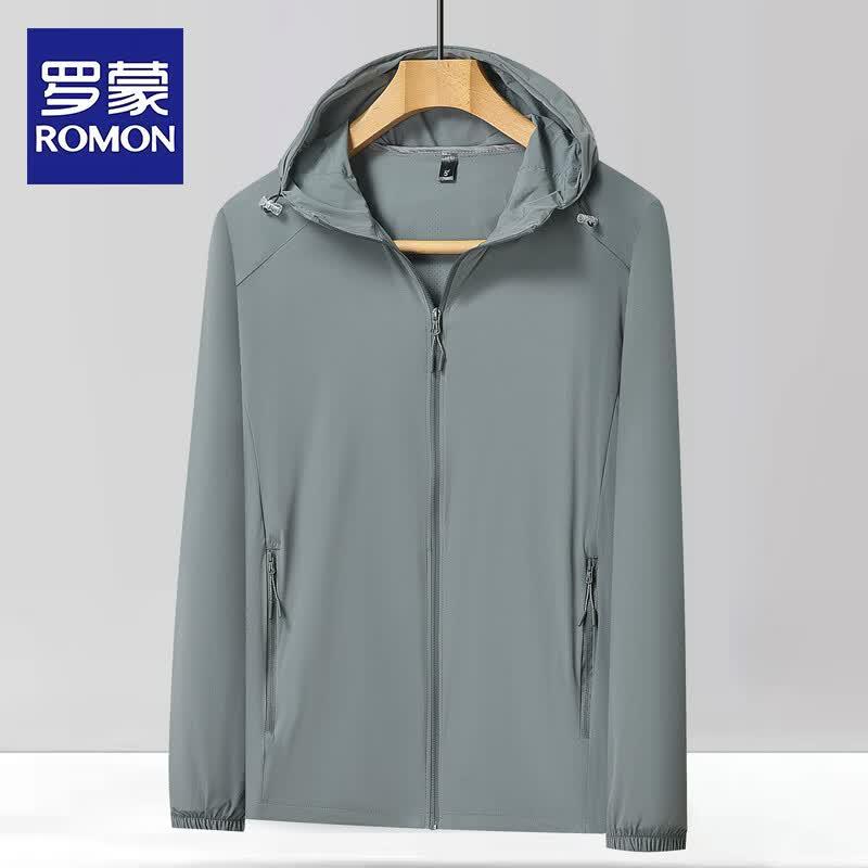 ROMON Men s Hooded Lightweight UV Sun Protection Jacket 3XL