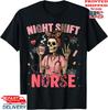 RN ICU Night Shift Nurse Skeleton Halloween Costumes T-Shirt, Unisex Tee Unisex T-Shirt