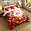 Autumn Harvest Theme Personalized 3Pcs Bedding Set Custom Text & Name 1 Sheet 2 Pillowcases Household Bedding 1pc