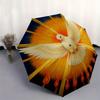 Radiant Dove: A Symbolic Circular ArtworkUmbrella, Portable 3-Fold Compact Umbrella for Men & Women Gift