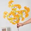 Plastic Simulation Plants Elegant Ginkgo Leaf Plant Fake Ginkgo Stems  Living Room