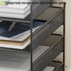 Multi-Layer Desktop File Organizer: A4 Rack & Storage Shelf for Office