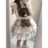 Suspender Xiaofei Sleeve Dress New Casual Women's Xia Small Man Waist Sweet and Spicy Princess Cake Fluffy Dress