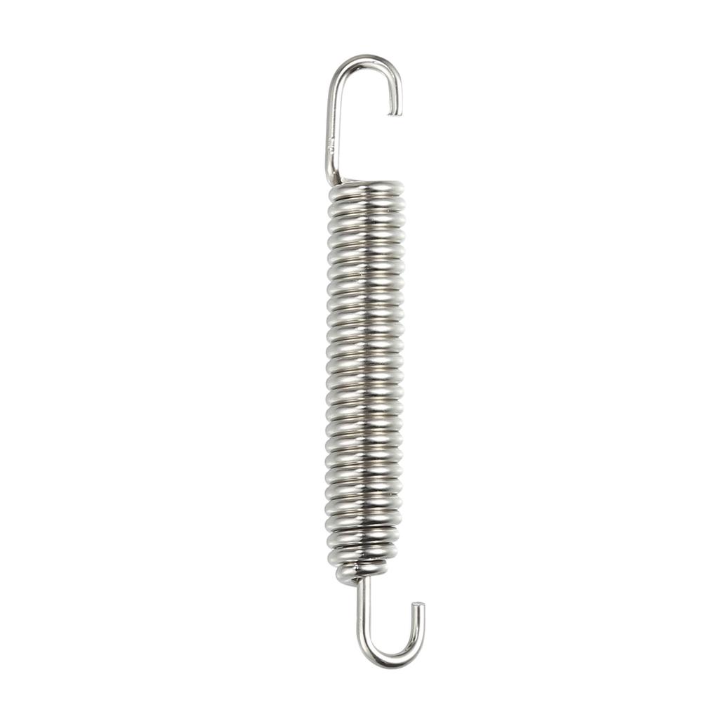uxcell Motorcycle Exhaust Spring Stainless Steel Exhaust Pipe Spring Hook Retrofit Accessories Universal 80mm Silver Tone 2pcs