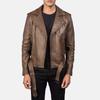 Stylish Hot Genuine Lambskin Biker Handmade Motorcycle Men's Leather Jacket