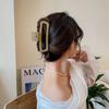 Frosted simple square shark clip back head Pan hair grab clip advanced sense hair accessories