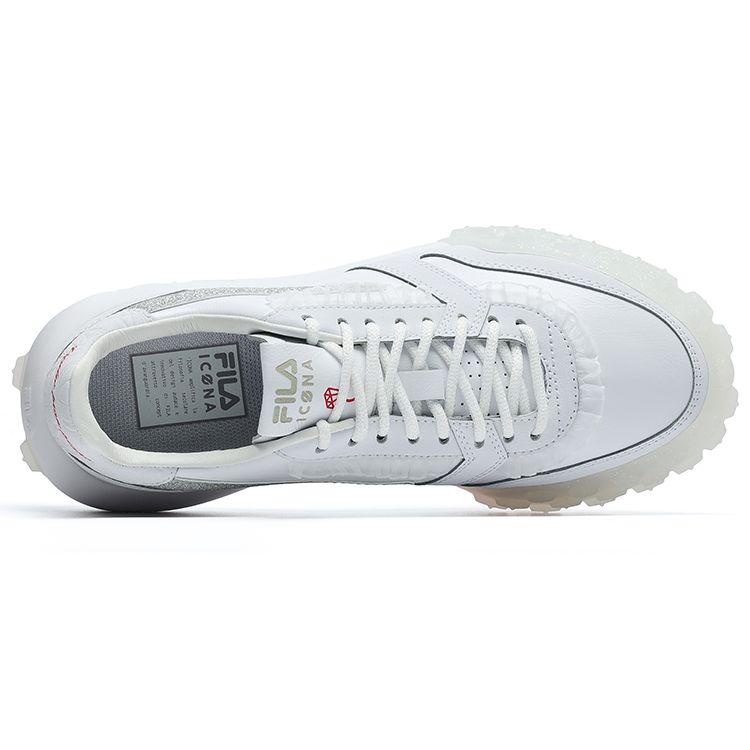 Fila Icona Gara Low-Top Sports Casual Shoes Women sneaker White Silver F12W223107FWA(S-BOX)