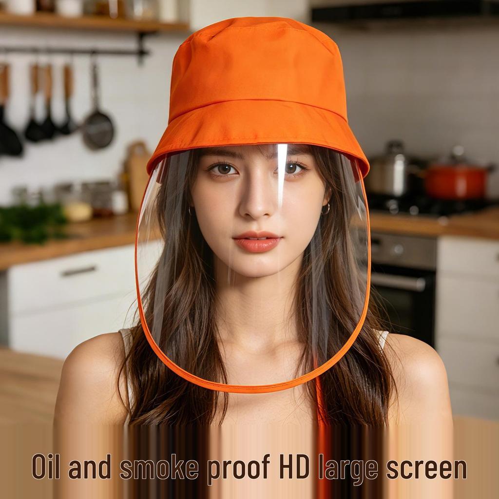 Enlarged Kitchen Face Shield: Anti-Oil Splatter, Anti-Smoke Protection, Breathable, Full Face Cover