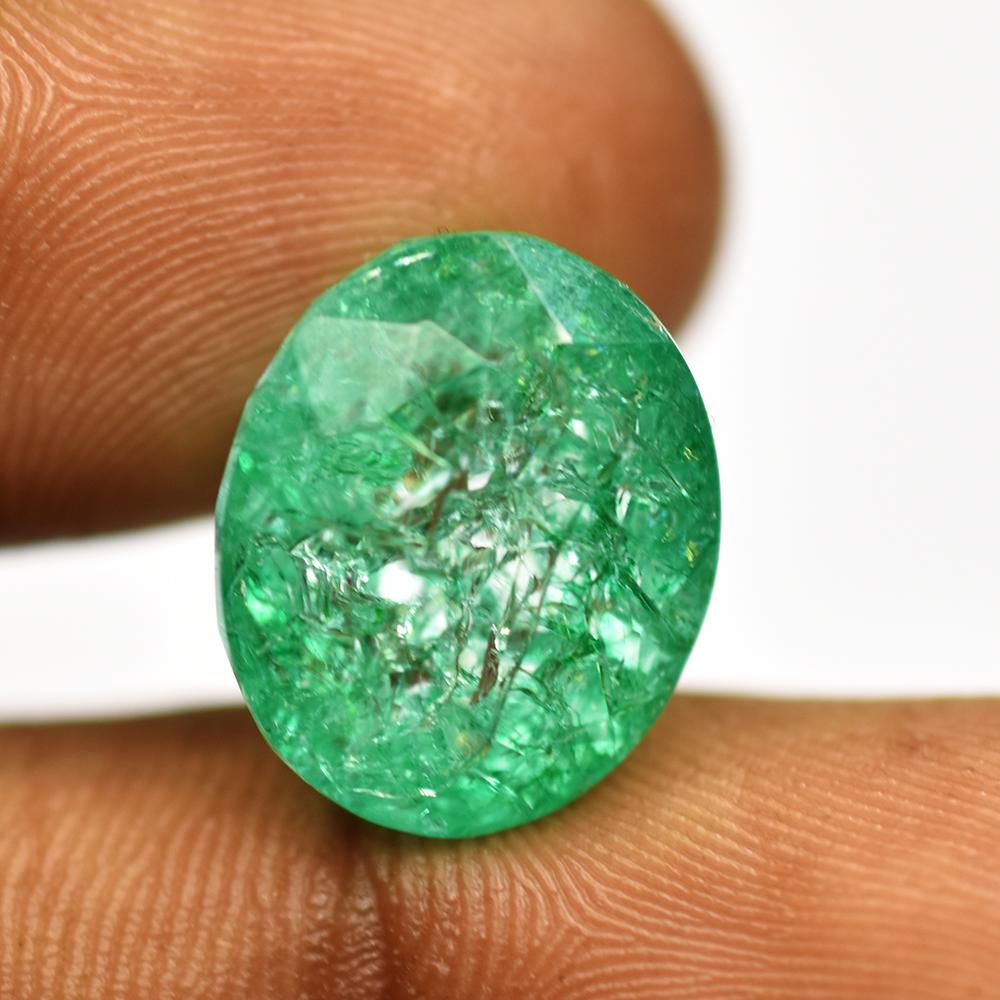 Natural Green Emerald 15.7ct Oval Cut Certified Loose Gemstone