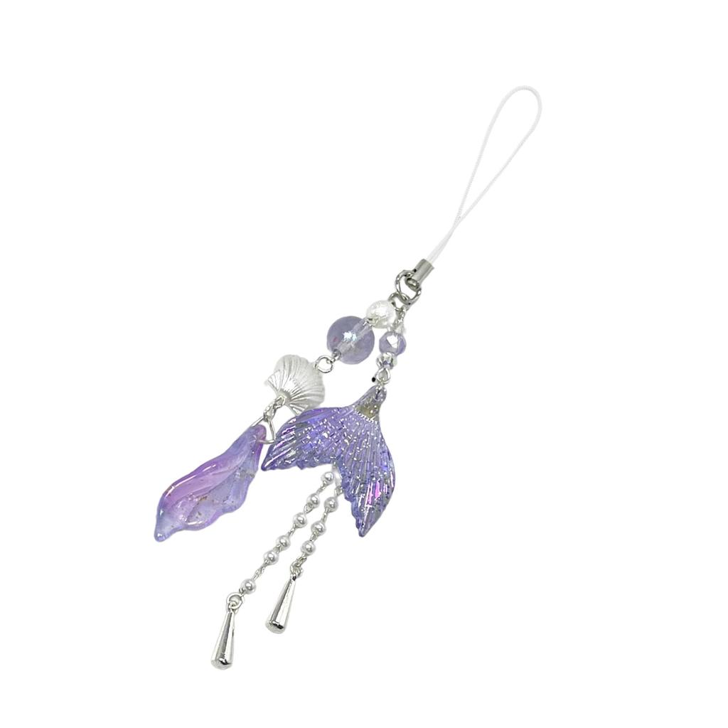 Lovely Mermaids Phone Charm Pendant Sturdy Resin Phone Strap for Easy To Use Fashionable Bag Accessory Decoration