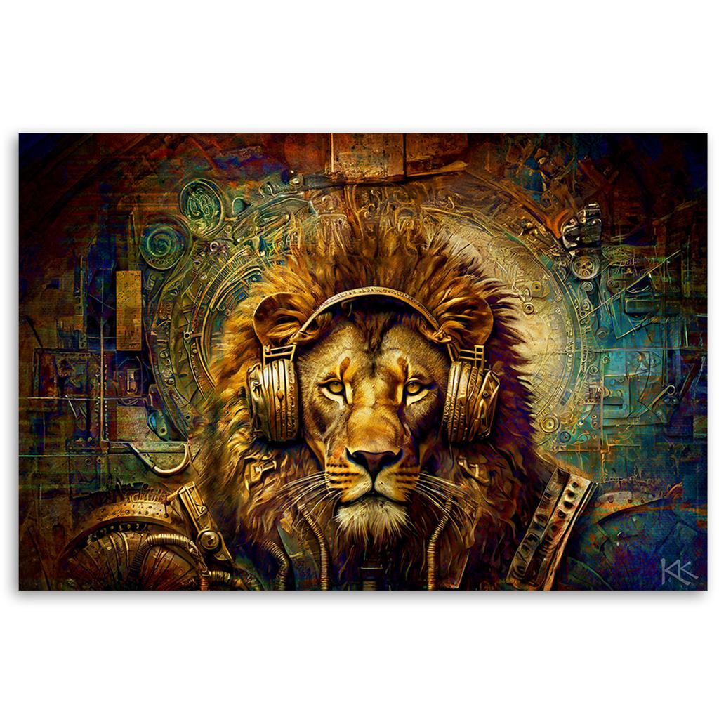 Canvas print, Golden lion Abstract