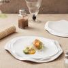 White Ceramic Dining Plate Elliptical Sushi Plate Dim Sum Dish Western Style Steak Plates Sting Disc Dessert Plates Fruit Bowl