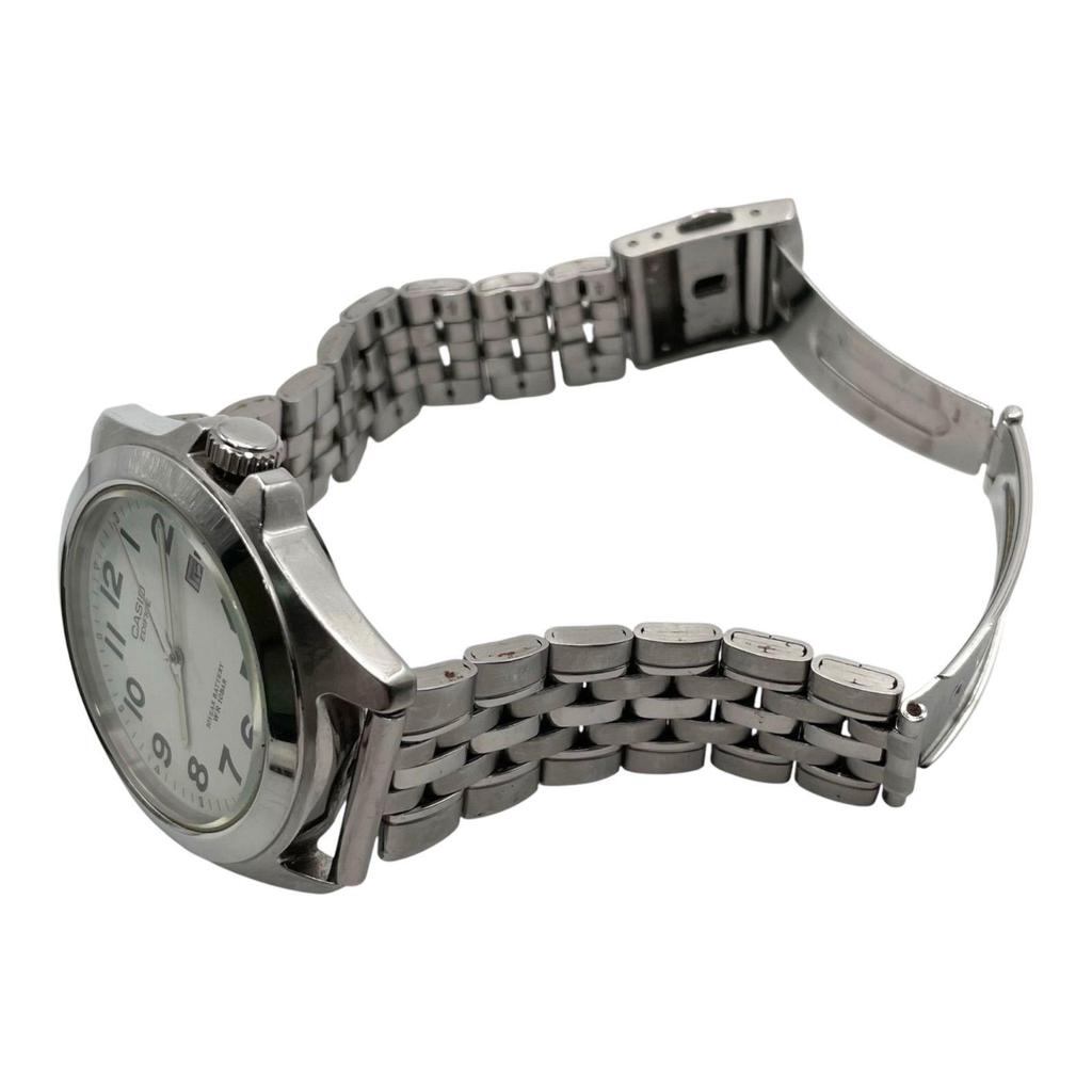 Used Working/New Battery/Defective Casio Edifice CASIO EDIFICE Watch EF-120 White Dial Quartz 3-Hand Metal Band Date Stainless Steel Luminous Night