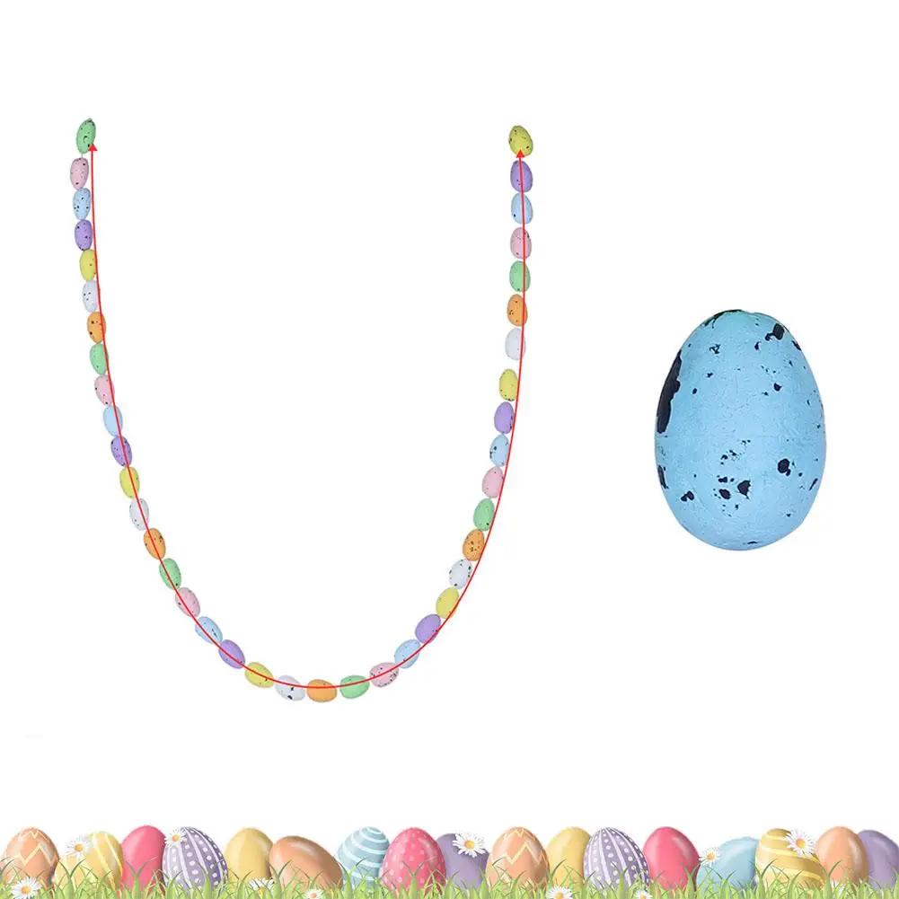 

Easter Eggs Wreath DIY Foam Pigeon Eggs Garland Hanging Rattan Pendant Easter Decoration for Home Party Favor Supplies T0Z5