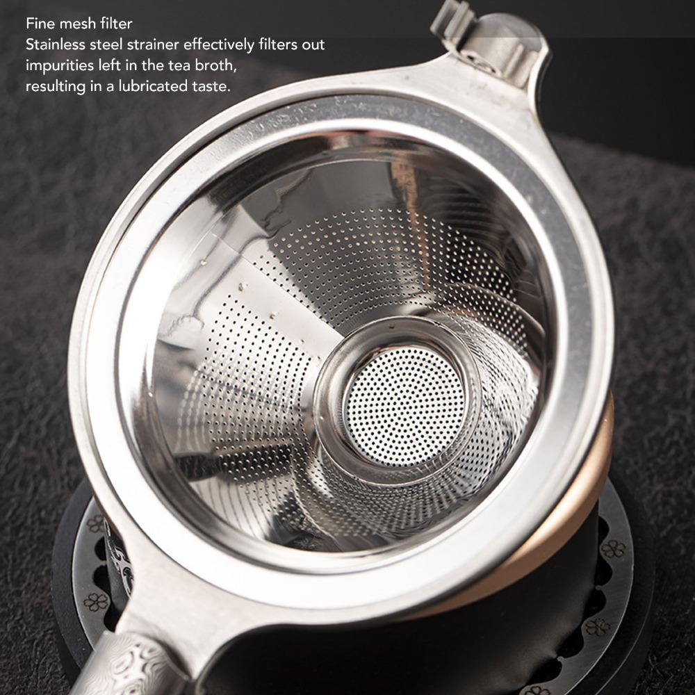 Fine Mesh Tea Strainer Infuser 304 Stainless Steel Tea Brewing Funnel For Loose Leaf Tea