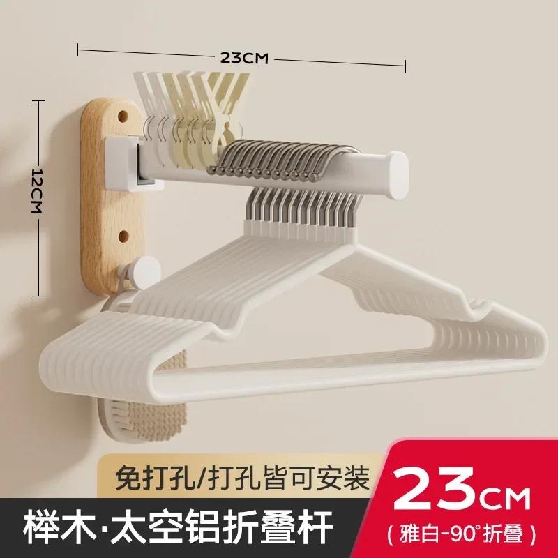Складная настенная вешалка для полотенец в ванную из грецкого ореха и бука, настенная сушилка для одежды, без сверления