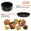 2Pcs Air Fryer Accessory Durable Air Fryer Pizza Pan and Baking Cake Barrel with Non-Stick Coating Round Baking Cake Pan Set
