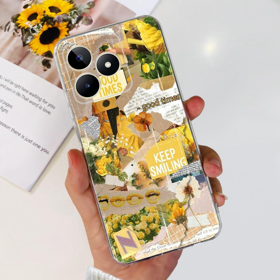 For Realme Note 50 Phone Case Realme Note50 4G RMX3834 2024 Fashion Cool Painted Soft Silicone TPU Cases
