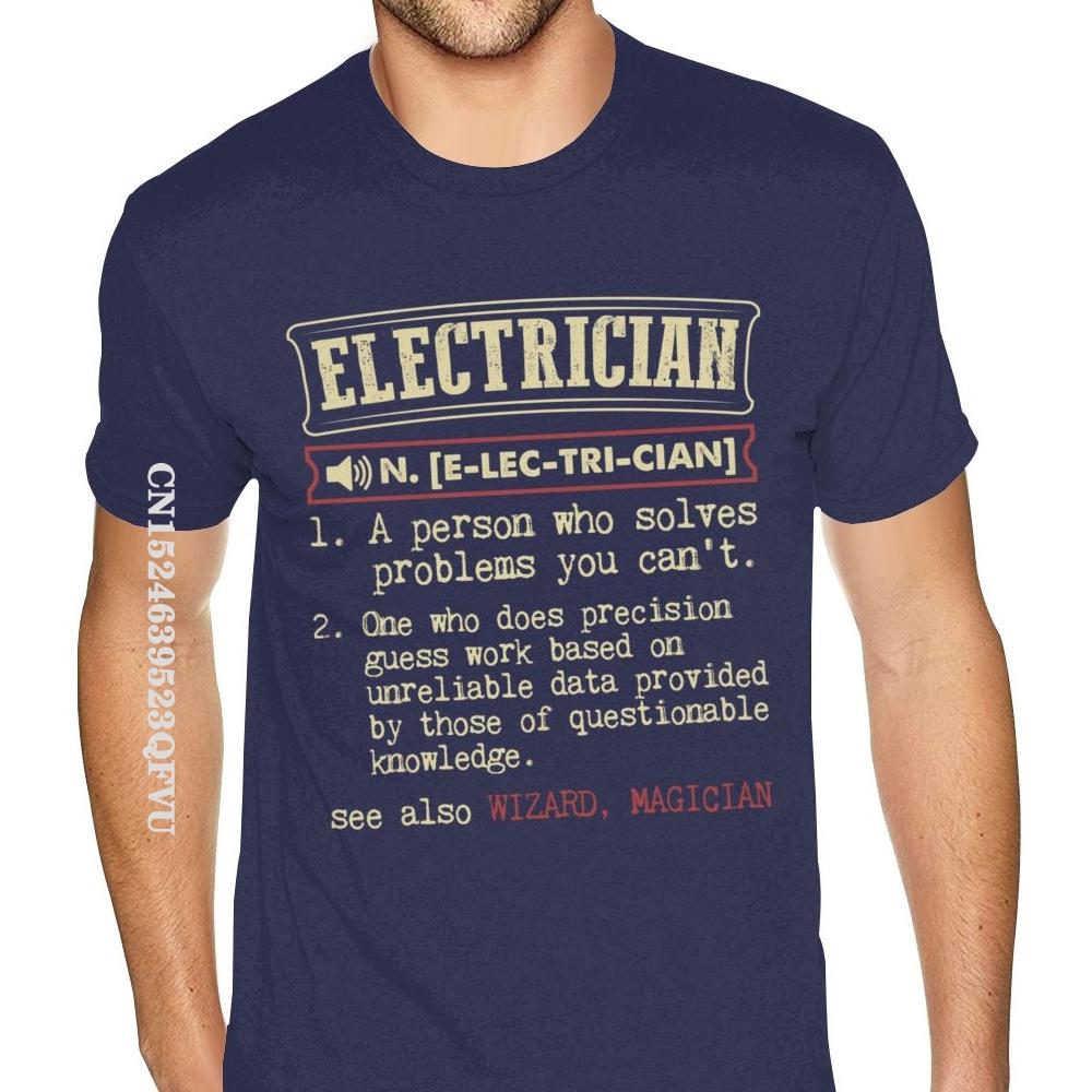 Senaste Elektriker Rolig Ordbok Term T-shirt Anpassad Oversized Anime T-shirt Män Jul Män Kvinnor Svart T-shirt