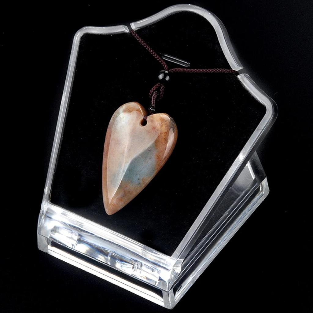 Peach-Heart Necklace Natural Stone Amethyst/Green Aventurine Pendant Necklace For Girls Women Birthday Wedding Gifts