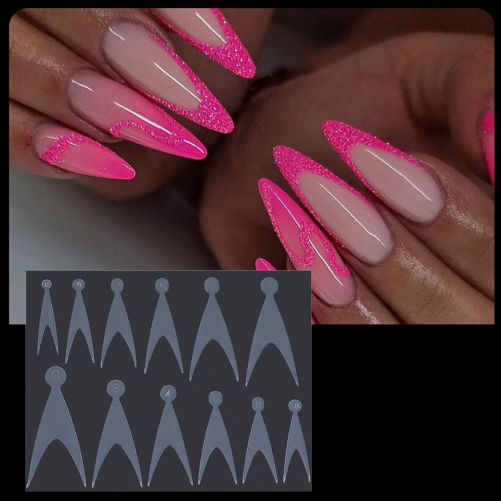 Nail Form Mould French Line Stickers for Nail Extensions Reusable Manicure Tools French Nail Tips Drawing Guide Stickers