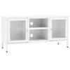 Vidaxl Szafka Pod Telewizor, Biała, 105X35X52 Cm, Stal I Szkło