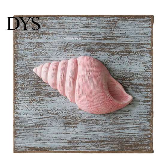 Coastal Wall Decor 3D Conch/Starfish/Shell Wooden Art, Distressed Style Decoration, Mediterranean Ocean Inspired for Bedroom Living Room or