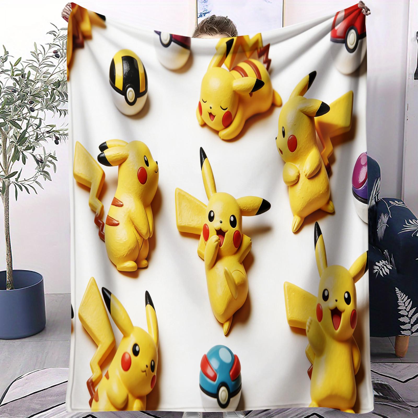 

Hot Pokemon Printed Small Cover Blanket With Soft Durable And Cute Design Suitable For Home Office Car Nap Fan Gift All Seasons 70x100cm