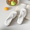 Premium Sense White Non-slip Heightened Thick Bottom Slope Flip-flops Women's Summer Outer Wear 2025 New with Skirt Cool Slippers