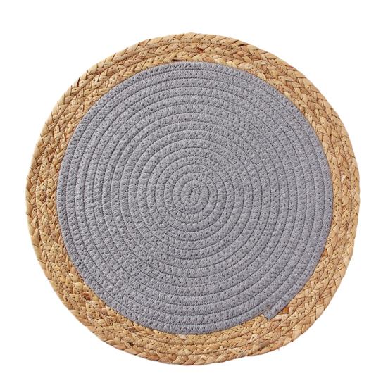 Handwoven Coaster Heat-Resistant Round Placemats Natural Non-Slip Coaster Eco-Friendly Table Decor for Home Kitchen Dining