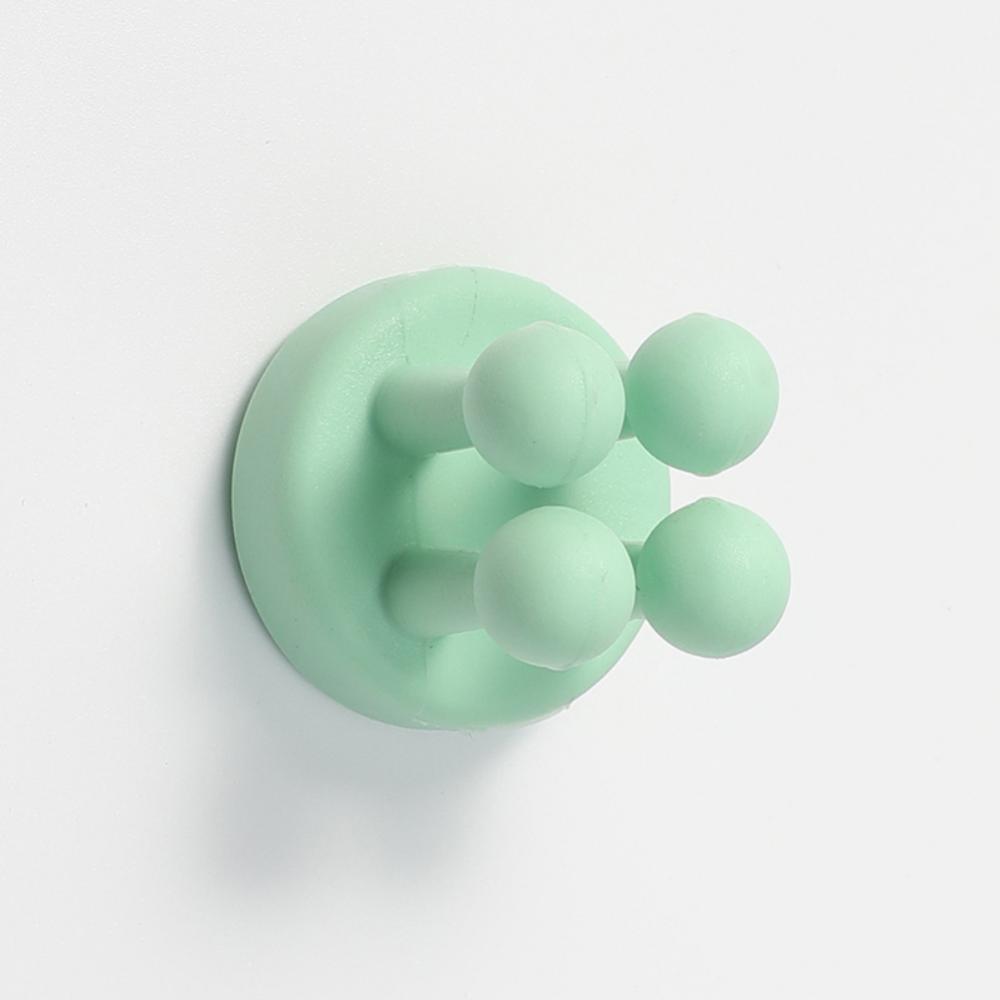 Storage Hook, Wall Mounted Shaver Holder, Toothbrush Holder, 6/1 Piece, Bathroom Non Flushing Silicone Hook, Shaver Holder