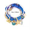 1 Set Summer Ocean Blue Beads Strand Hand Chain Bohemia Starfish Shell Beaded Bracelets For Women Jewelry Beach Vacation Gift