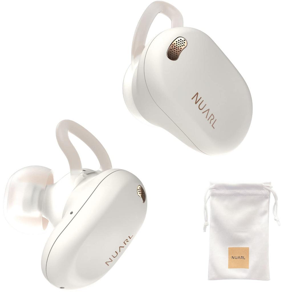 NUARL NEXT1 Wireless Earbuds with LDAC 10 Billion Sound AI Noise Cancellation for and Wireless Charging [Official] Hi-Res Support, Adjustments, Calls,