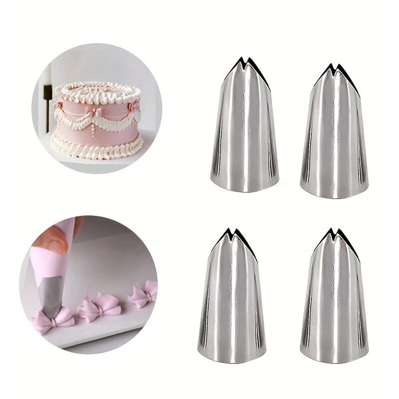 4Pcs/Set #112 #113 #114 #115 Leaf Shape Piping Nozzle 4 Pcs Set Pastry Icing Tips For Cake Cream Decorating Baking DIY