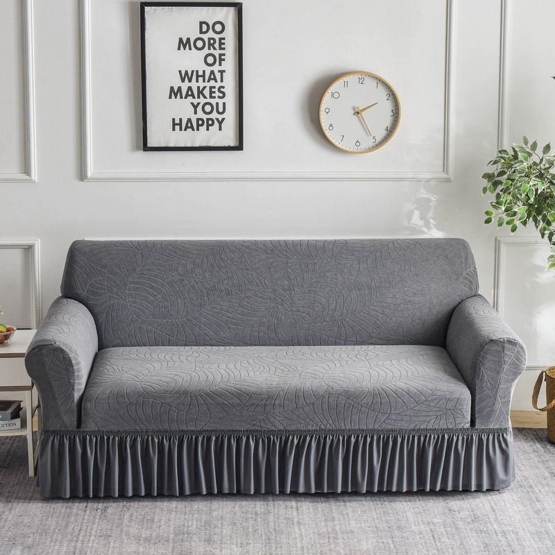 Skirt Jacquard Sofa Cover Elastic Sofa Cover All-Inclusive Cover Nordic Style Sofa Cover Non-Slip Fabric