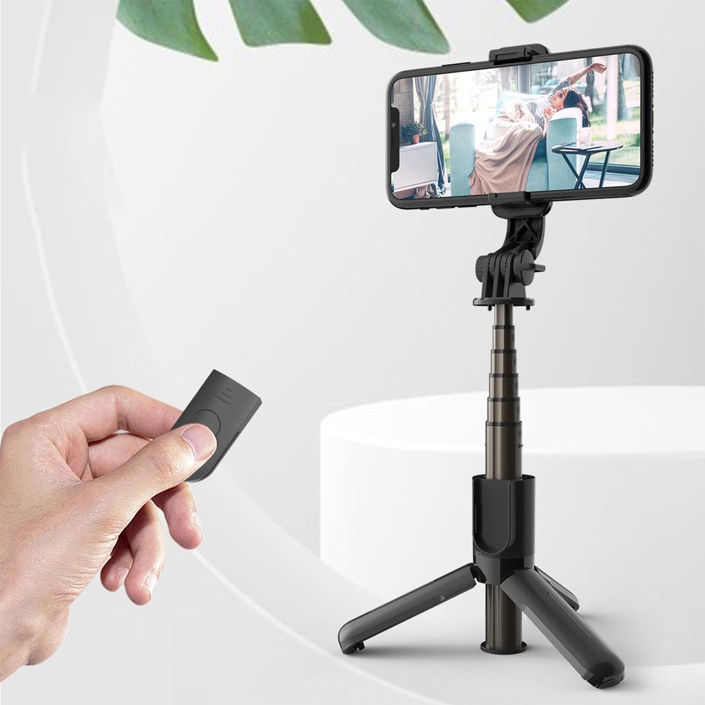 Bluetooth remote control mobile phone selfie stick aluminum alloy mini selfie stick multi-function live broadcast bracket