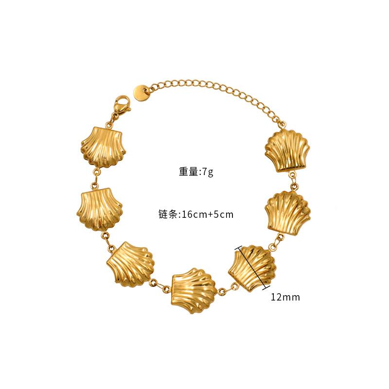 Fashion Shell Seaside Summer Titanium Steel Jewelry Earrings Bracelet Necklace Temperament Women Do Not Fade Stainless Steel