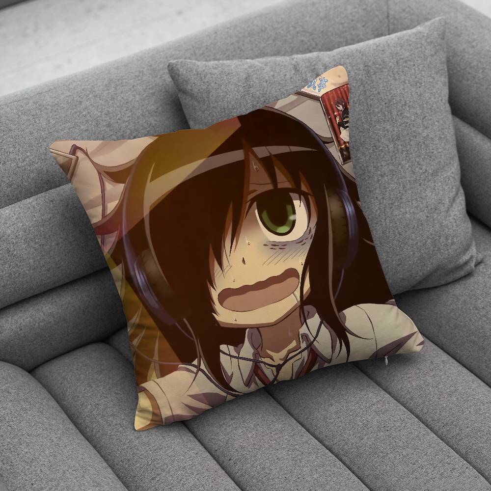 TTomoko WWatamote Kuroki Pillow Case Pillowcase Home Sofa Cushions Car Cushions Pillowcover Office Pillowshell Pillow