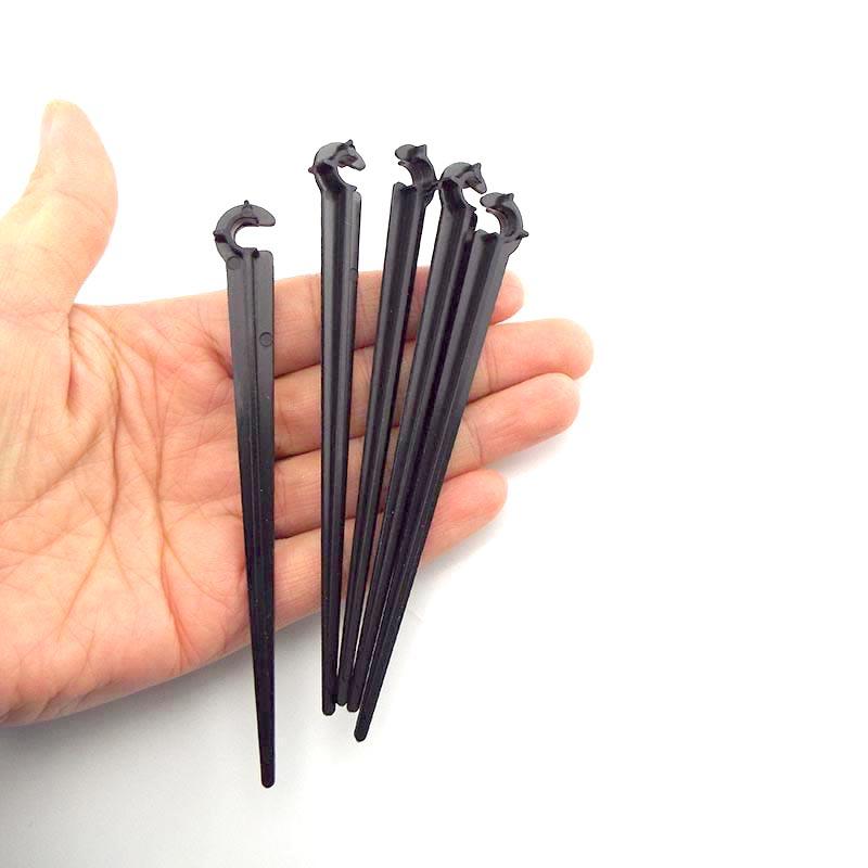 Tvar C 4/7mm trubka Pevný držák 1/4" zahradní hadice kapací závlaha podpěrné kolíky zavlažování kapkovač držák postřikovače