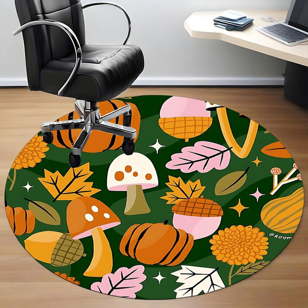 1pc Autumnal Elements Chair Carpet for Office - Durable, Ideal for Chair Mats, Stylish & Functional Decorative Rug yy260130014