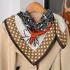 Small yellow daisy flower simulation silk scarf women's spring and autumn fashion 71 small square scarf triangular scarf shawl with shirt