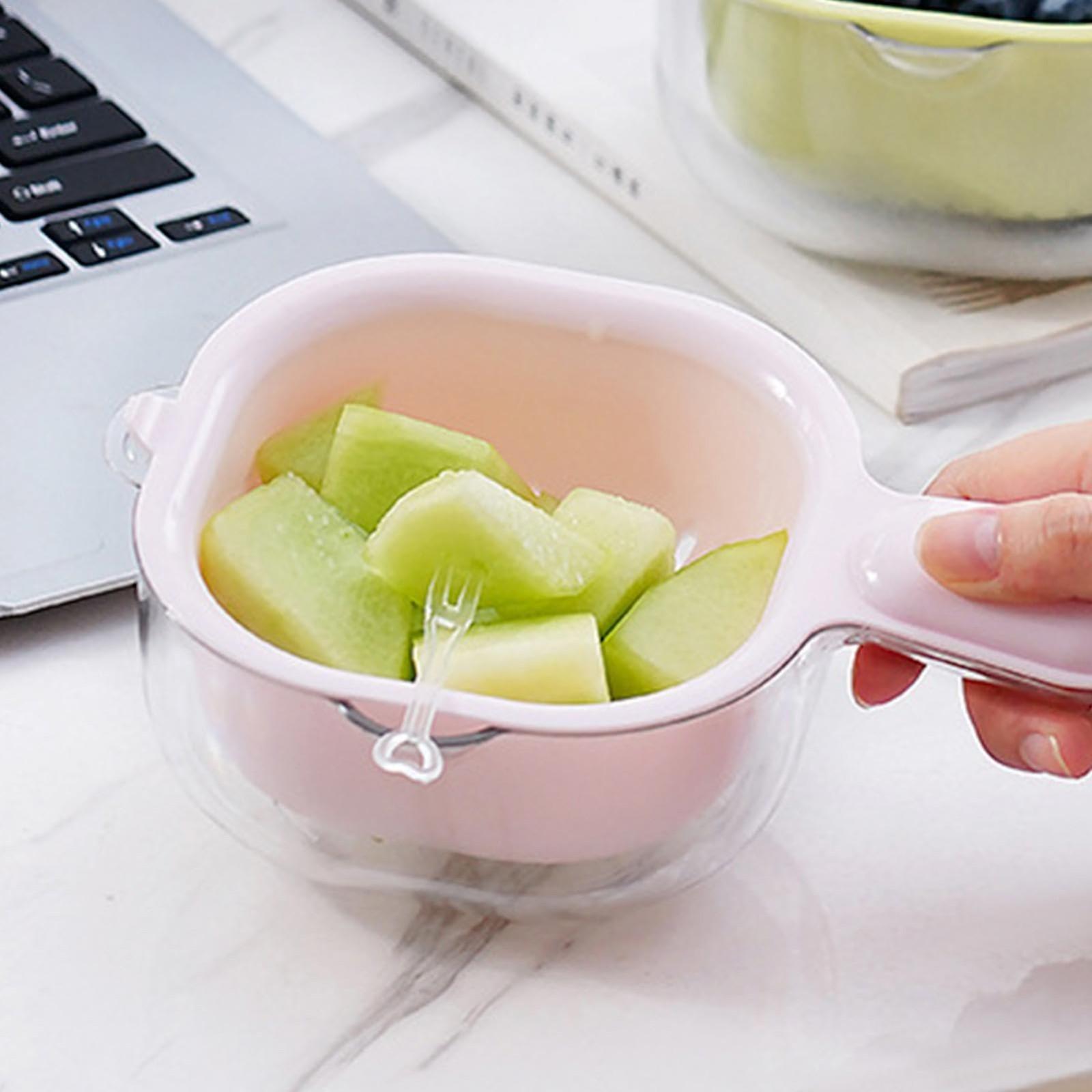 

Фруктовые ситечки, ягодные ситечки, двухслойная корзина для сушки на кухню с ручкой, съемная корзина для сушки сита One Size розовый