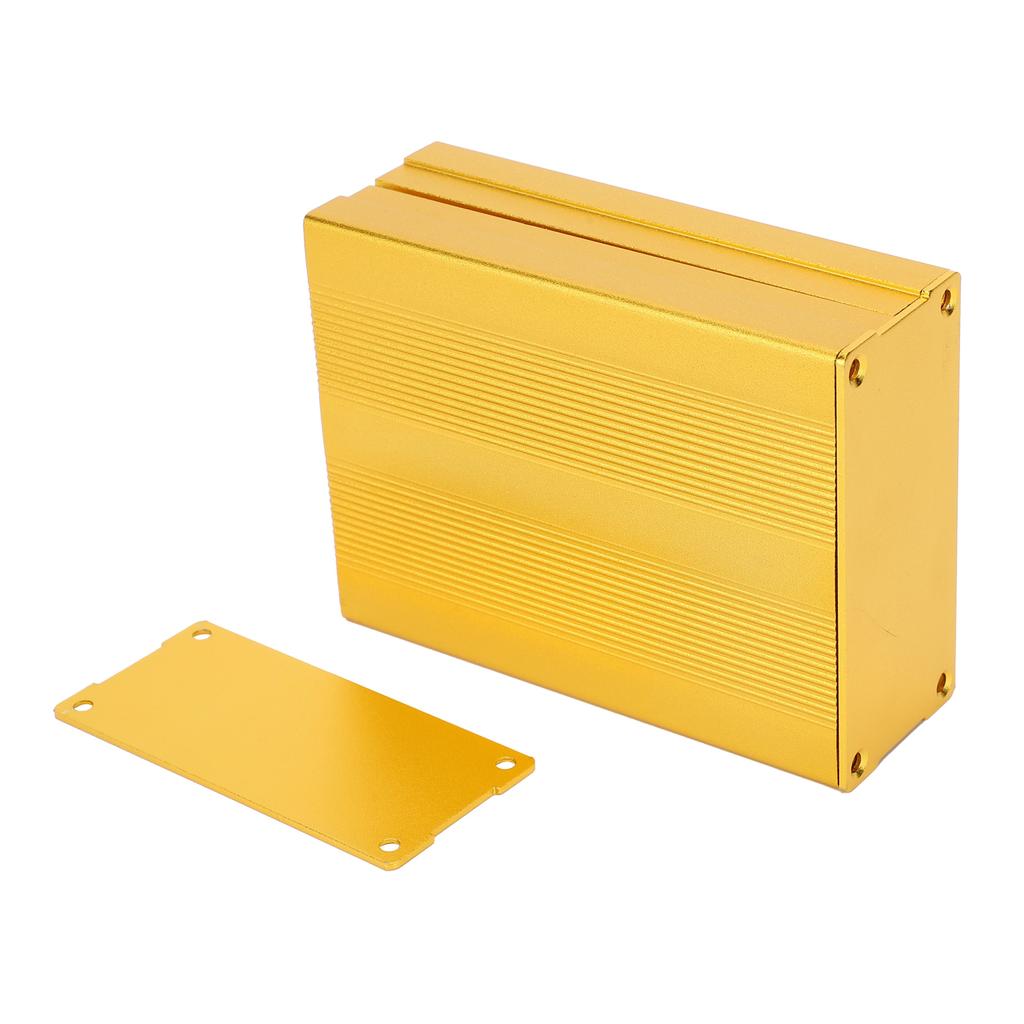 Split Type Housing Project Box Golden Enclosure Case Aluminium Alloy Waterproof for GPS Decoder Circ