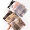 Scarf Winter Thickened New Style Plaid Women's Versatile Tassel Fashion Warm Scarf Comfortable Imitation Cashmere Scarf