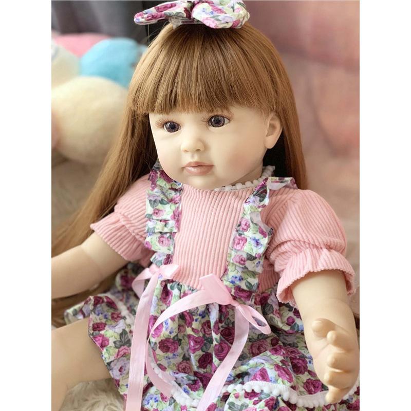 Rebirth Doll Simulation Baby 24 Inch 60cm Full Cloth Body Foreign Baby Vinyl Holiday Gift